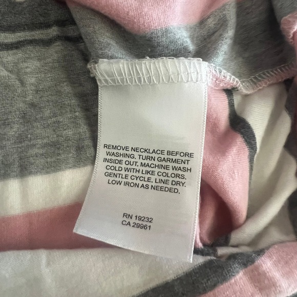 Alfred Dunner Women's 1X Pink Gray Striped 3/4 Sleeve Knit Top - Picture 6 of 8